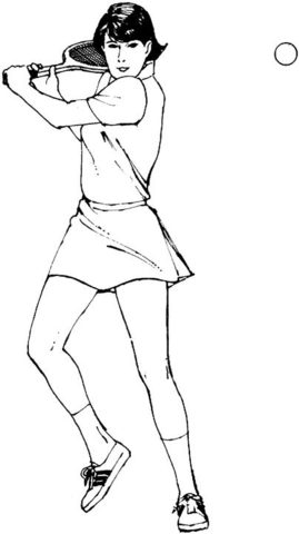 Woman Tennis Player  Coloring Page